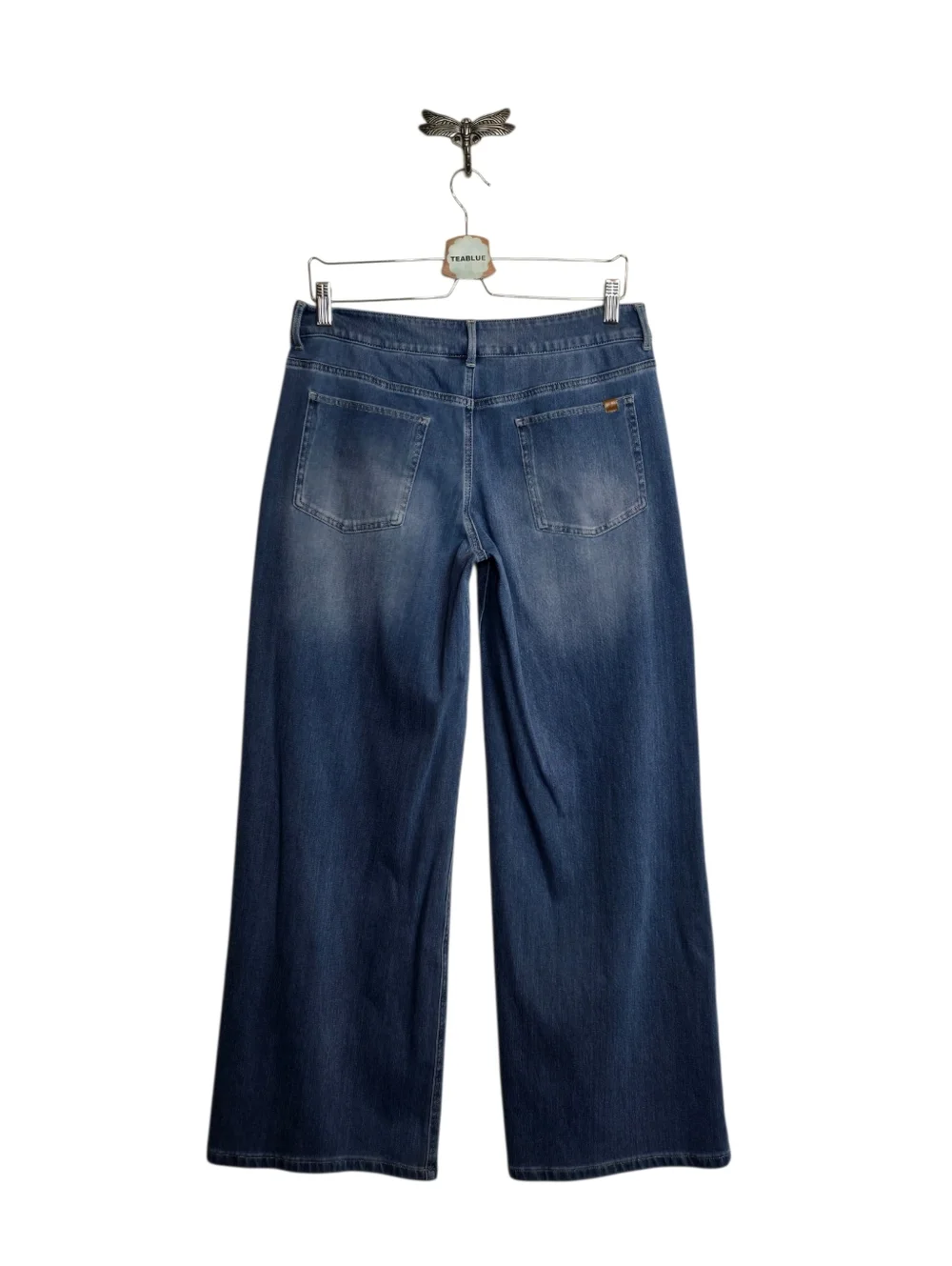 Halara Flex Asymmetric Low Rise Baggy Wide Leg Washed Casual Jean M Tall (8-10) - Picture 3 of 13